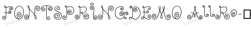 FONTSPRINGDEMO AllRo字体转换